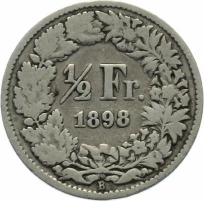 1/2 Franken 1898 B